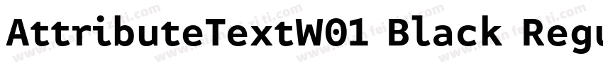 AttributeTextW01 Black Regular字体转换